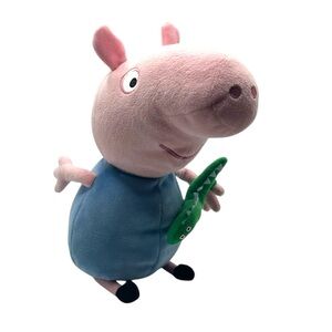 TY Beanie Baby George Pig Plush – Peppa Pig Stuffed Animal with Dinosaur